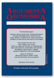 Spis treści [Argumenta Oeconomica, 2007, No 1-2 (19)]