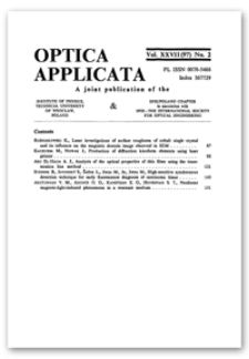 Analysis of the optical properties of thin films using the transmission line method