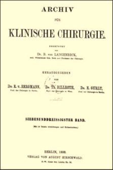 Zur operativen Behandlung des stenosirenden Magengeschwüres, Archiv für Klinische Chirurgie, 1888, Bd. 37, S. 79-90