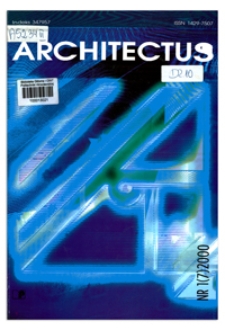 Od redakcji [Architectus : Pismo Wydziału Architektury Politechniki Wrocławskiej, 2000, nr 1 (7)]