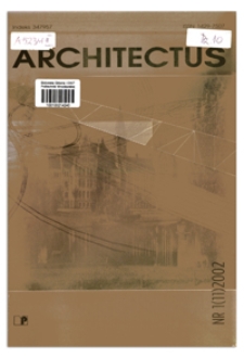 Spis treści [Architectus : Pismo Wydziału Architektury Politechniki Wrocławskiej, 2002, nr 1 (11)]