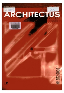 Spis treści [Architectus : Pismo Wydziału Architektury Politechniki Wrocławskiej, 2002, nr 2 (12)]