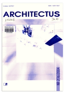 Spis treści [Architectus : Pismo Wydziału Architektury Politechniki Wrocławskiej, 2004, nr 2 (16)]