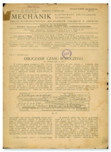 Mechanik : ilustrowany dwutygodnik techniczny : organ Stowarzyszenia Mechaników Polskich z Ameryki, Rok VII, 15 grudnia 1925, Zeszyt XXIV