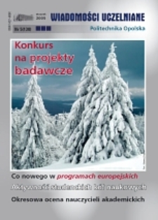 Wiadomości Uczelniane : pismo informacyjne Politechniki Opolskiej, nr 5 (130), styczeń 2005