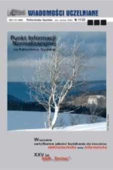 Wiadomości Uczelniane : pismo informacyjne Politechniki Opolskiej, nr 7 (122), luty-marzec 2004