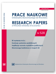 Spis treści [Prace Naukowe Uniwersytetu Ekonomicznego we Wrocławiu = Research Papers of Wrocław University of Economics; 2018; Nr 528]