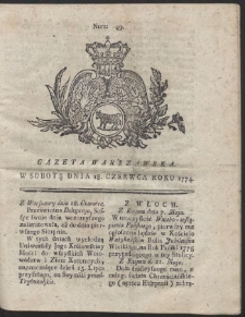 Gazeta Warszawska. R.1774 Nr 49