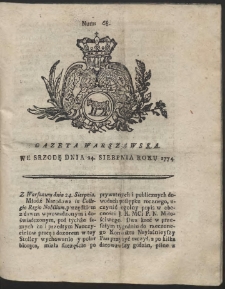 Gazeta Warszawska. R.1774 Nr 68