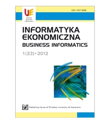 Table of contents [Informatyka Ekonomiczna = Business Informatics, 2012, Nr 1 (23)]