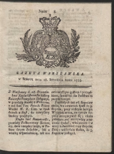 Gazeta Warszawska. R.1775 Nr 8