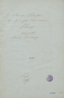 Honor i pieniądze : komedya w pięciu aktach wierszem, przez F. Ponsarda. Wolny przekład Xawerego Godebskiego. Paryż 1856