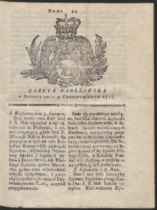 Gazeta Warszawska. R.1775 Nr 44