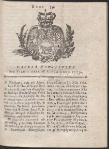 Gazeta Warszawska. R.1775 Nr 59