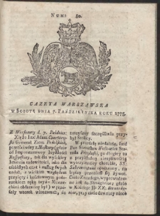 Gazeta Warszawska. R.1775 Nr 80