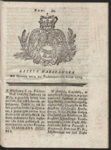 Gazeta Warszawska. R.1775 Nr 81