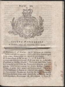 Gazeta Warszawska. R.1775 Nr 100