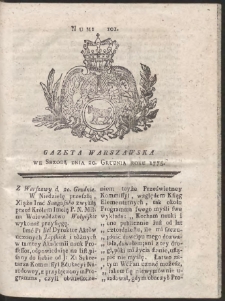 Gazeta Warszawska. R.1775 Nr 101