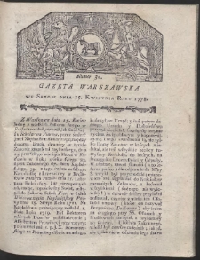 Gazeta Warszawska. R.1778 Nr 30