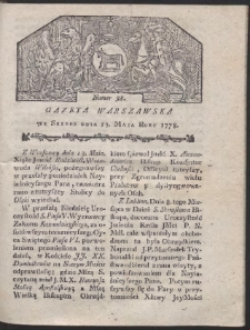 Gazeta Warszawska. R.1778 Nr 38