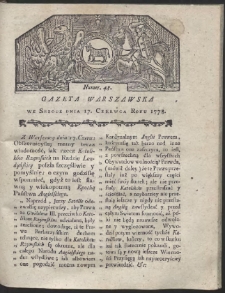 Gazeta Warszawska. R.1778 Nr 48