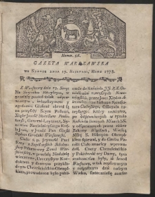 Gazeta Warszawska. R.1778 Nr 66