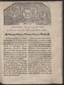 Gazeta Warszawska. R.1778 Nr 77