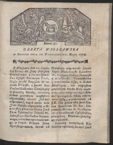 Gazeta Warszawska. R.1778 Nr 81