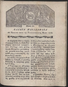 Gazeta Warszawska. R.1778 Nr 82