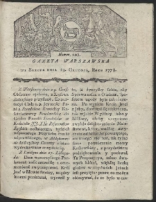 Gazeta Warszawska. R.1778 Nr 102