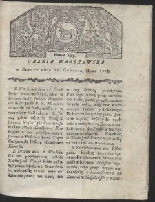 Gazeta Warszawska. R.1778 Nr 103