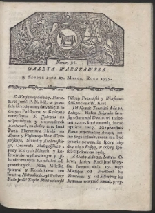 Gazeta Warszawska. R. 1779 Nr 25
