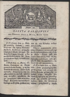 Gazeta Warszawska. R. 1779 Nr 36