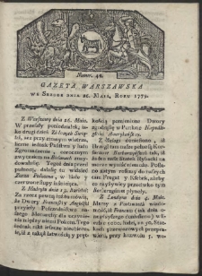 Gazeta Warszawska. R. 1779 Nr 42