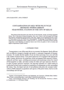 Contamination of soils with polycyclic aromatic hydrocarbons near petrol stations in the city of Kielce