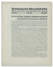 Schlesische Monatshefte : Blätter für Kultur und Schrifttum der Heimat. Jahrgang IX, Mai 1932, Nummer 5