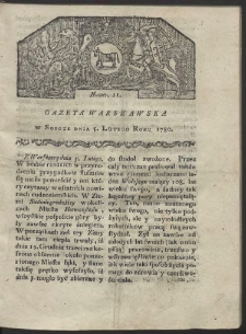 Gazeta Warszawska. R. 1780 Nr 11