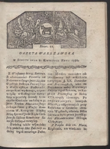 Gazeta Warszawska. R. 1780 Nr 29
