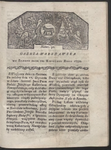 Gazeta Warszawska. R. 1780 Nr 30