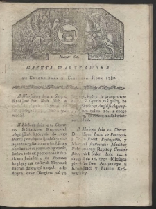 Gazeta Warszawska. R. 1780 Nr 62