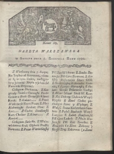 Gazeta Warszawska. R. 1780 Nr 63