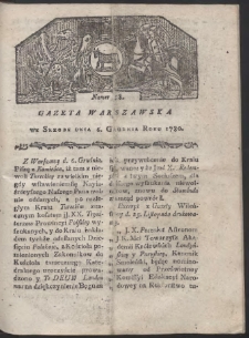 Gazeta Warszawska. R. 1780 Nr 98