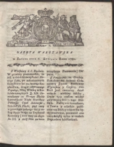 Gazeta Warszawska. R.1781 Nr 2