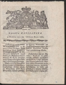 Gazeta Warszawska. R.1781 Nr 16