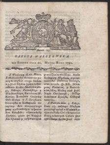 Gazeta Warszawska. R.1781 Nr 23