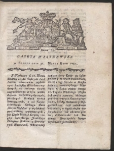 Gazeta Warszawska. R.1781 Nr 26