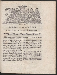 Gazeta Warszawska. R.1781 Nr 72