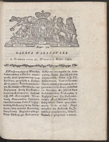 Gazeta Warszawska. R.1781 Nr 74