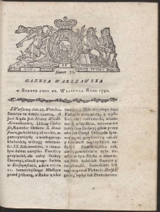 Gazeta Warszawska. R.1781 Nr 76