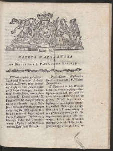Gazeta Warszawska. R.1781 Nr 79